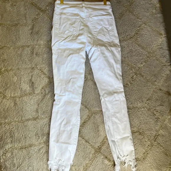 L’Agence White Distressed Skinny Denim Jeans Size 25