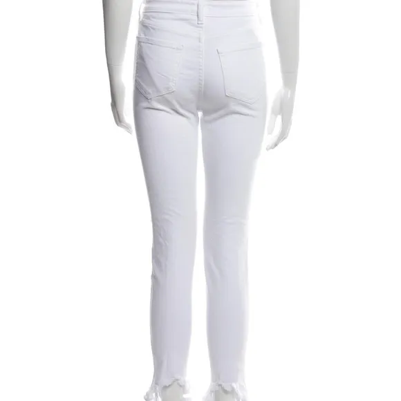 L’Agence White Distressed Skinny Denim Jeans Size 25