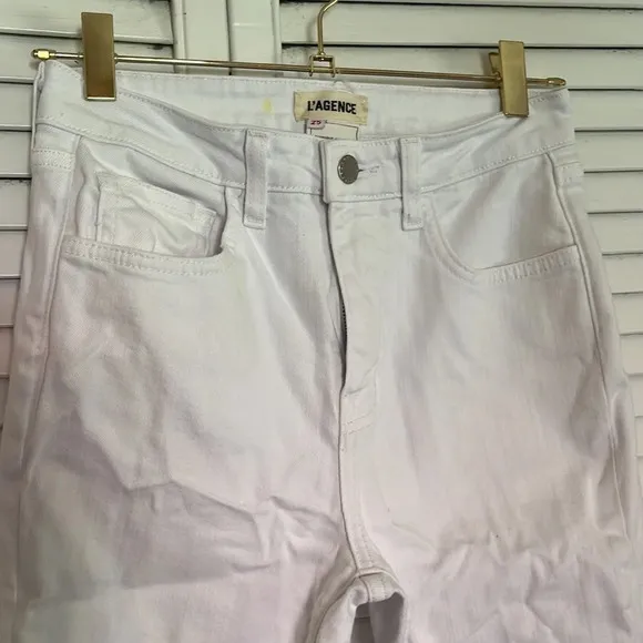 L’Agence White Distressed Skinny Denim Jeans Size 25