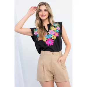 Lana Embroidered Sleeveless Top