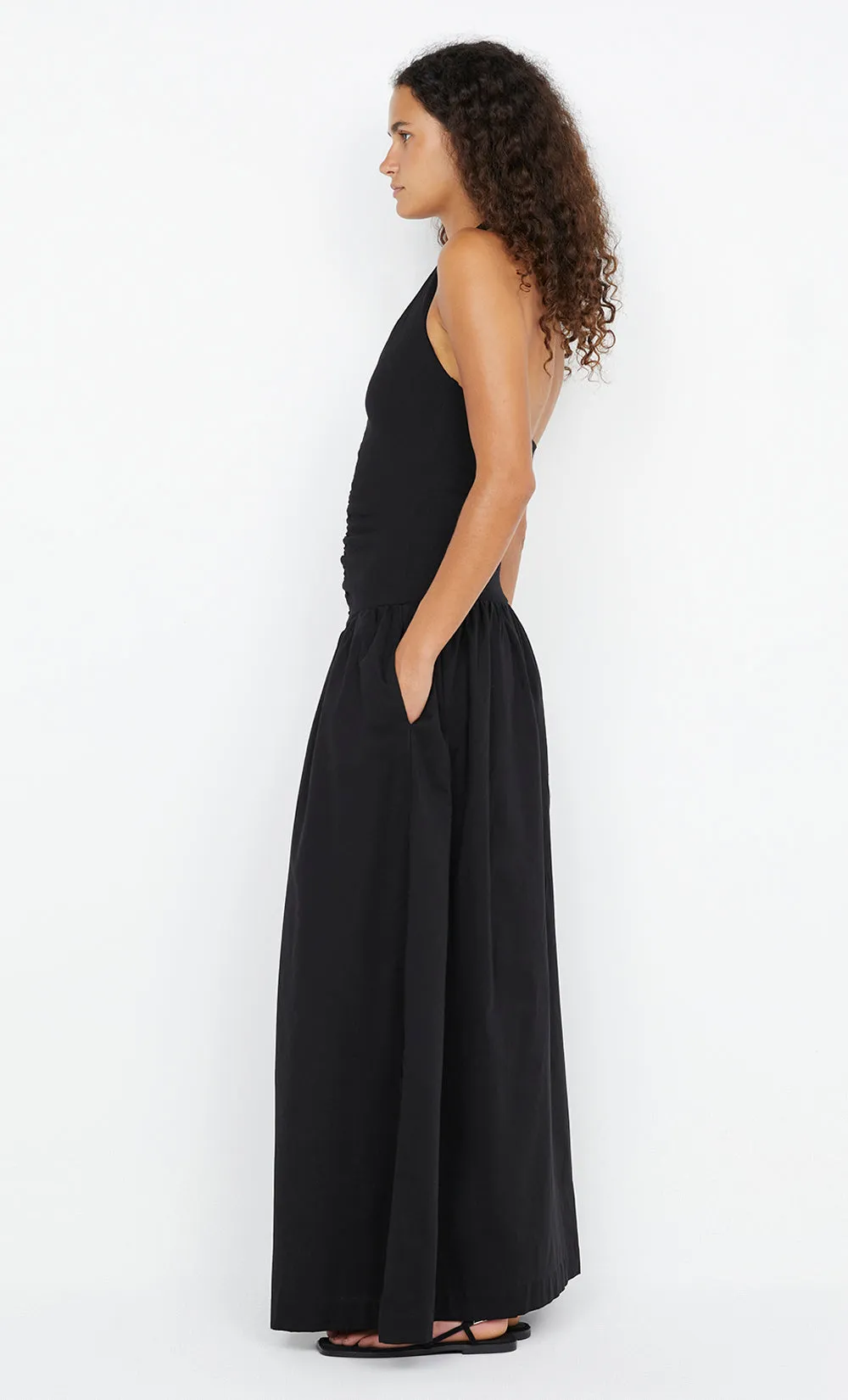 LEILA HALTER DRESS - BLACK
