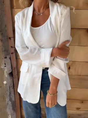 Lena - Weißer Eleganter Blazer