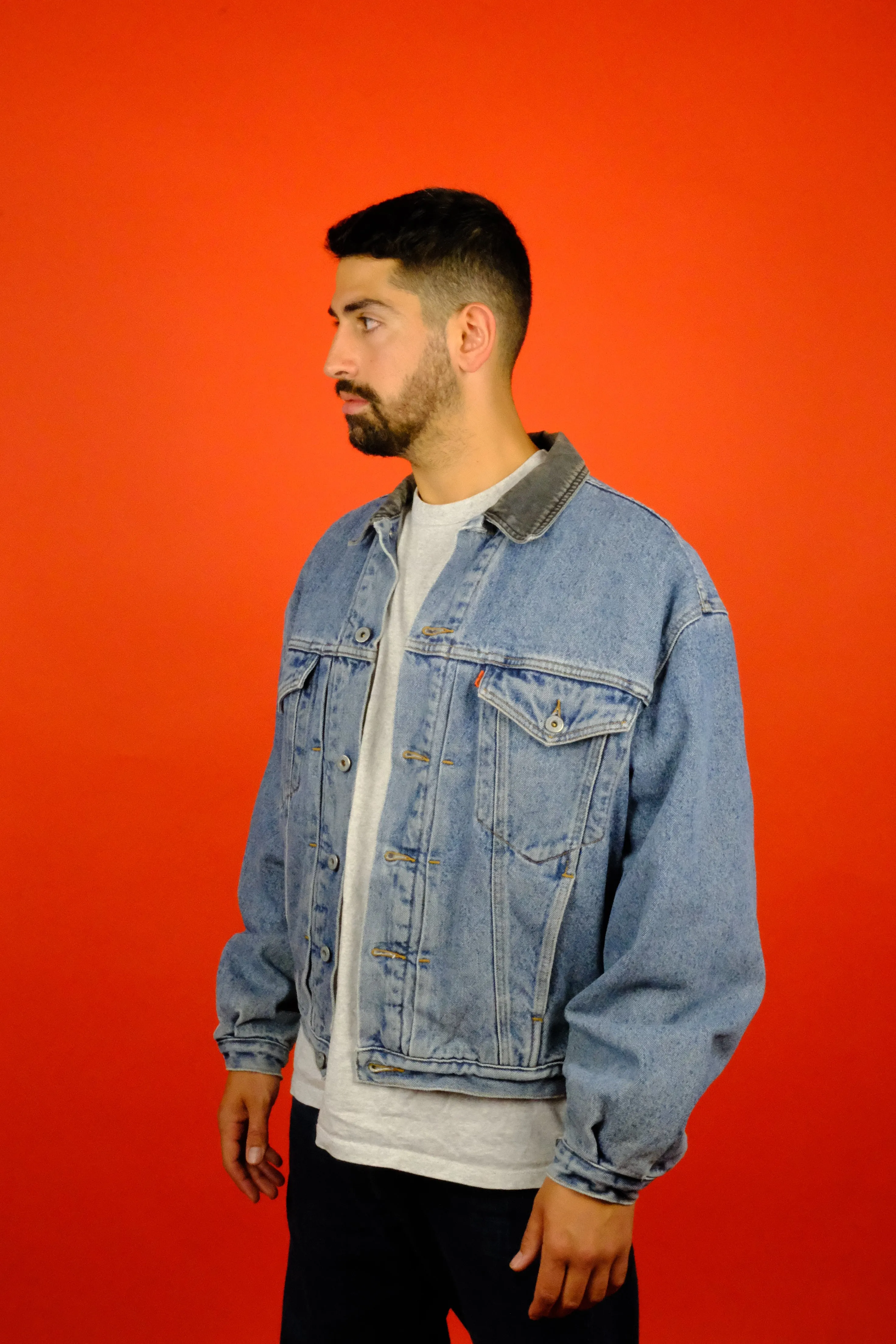 Levi's 'Orange Tab' Denim Trucker Jacket w/ Lining