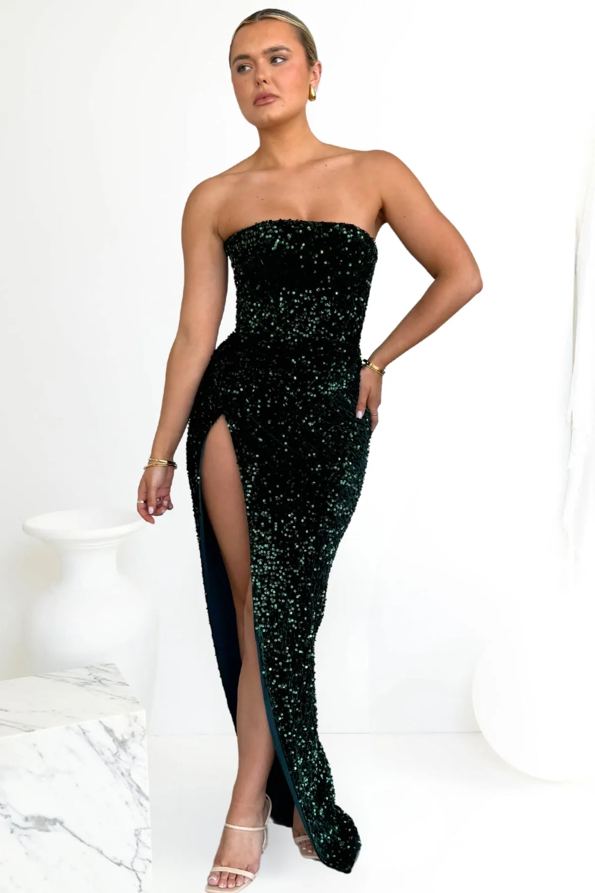 LIA STUBLLA Kayla Dress (Emerald)