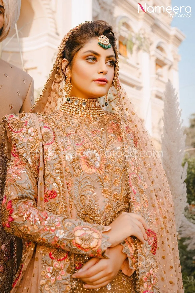 Light Pink Pakistani Bridal Dresses Online 2021 #BS163