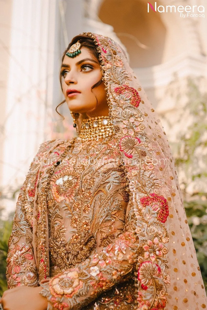 Light Pink Pakistani Bridal Dresses Online 2021 #BS163