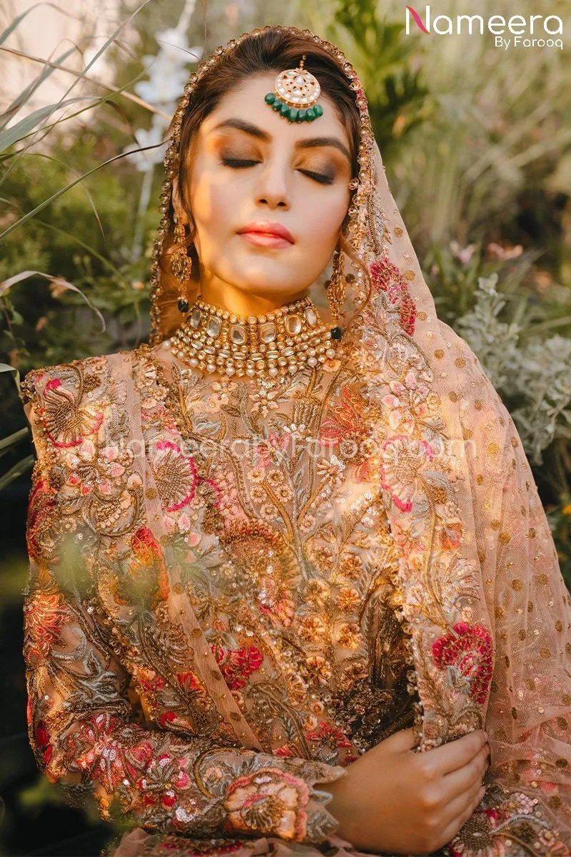 Light Pink Pakistani Bridal Dresses Online 2021 #BS163