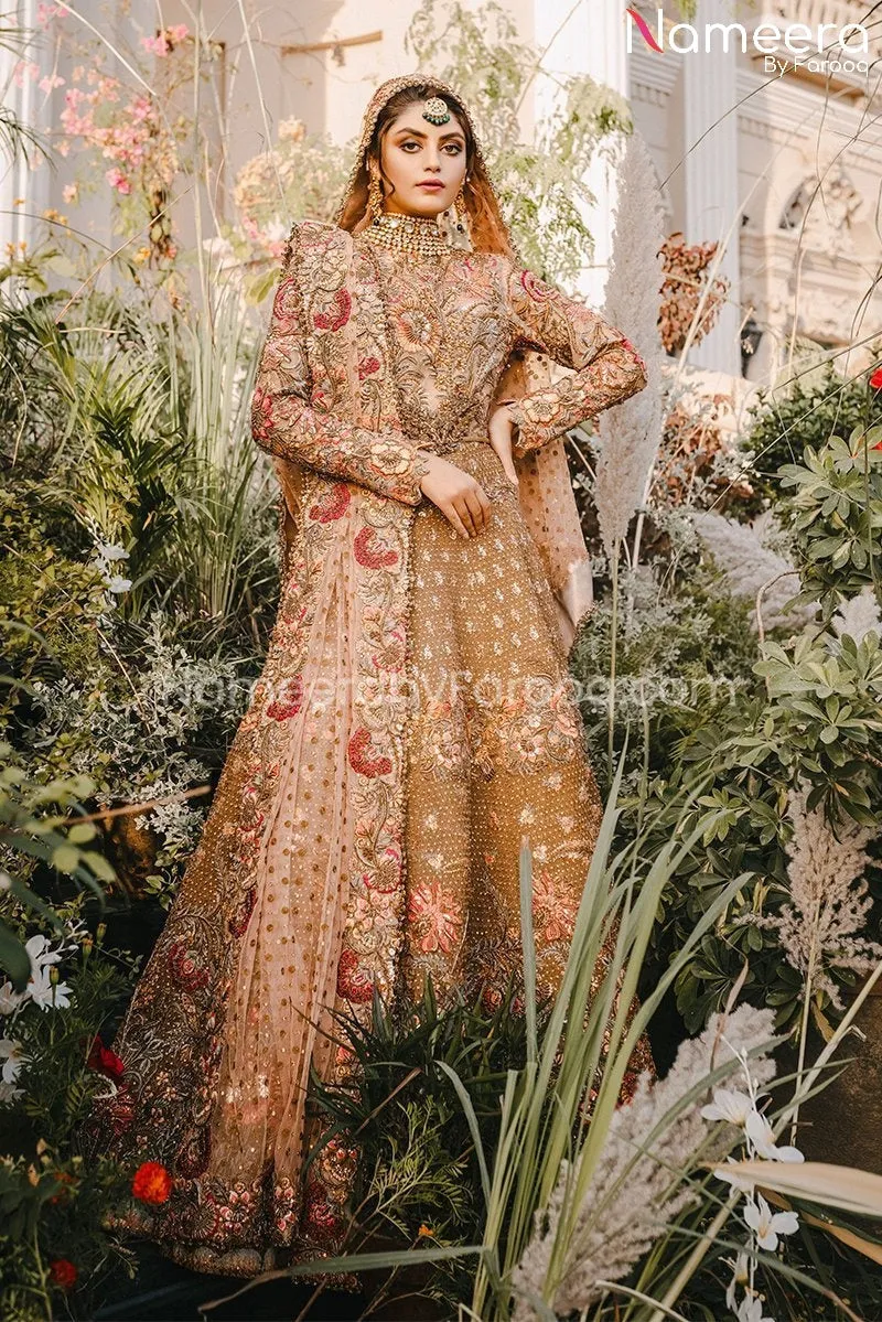 Light Pink Pakistani Bridal Dresses Online 2021 #BS163