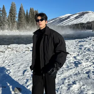 Lightweight Down Jacket with Velvet Lining