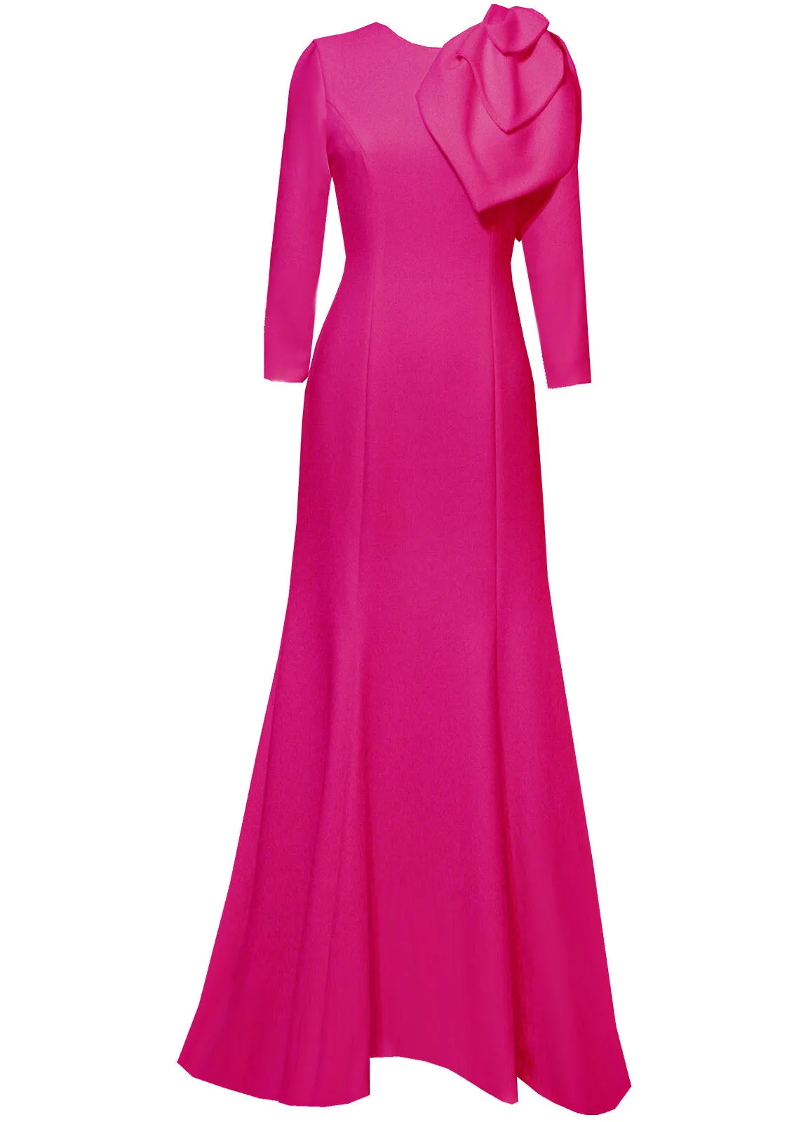 Lilinoe Evening Gown with Large Statement Bow