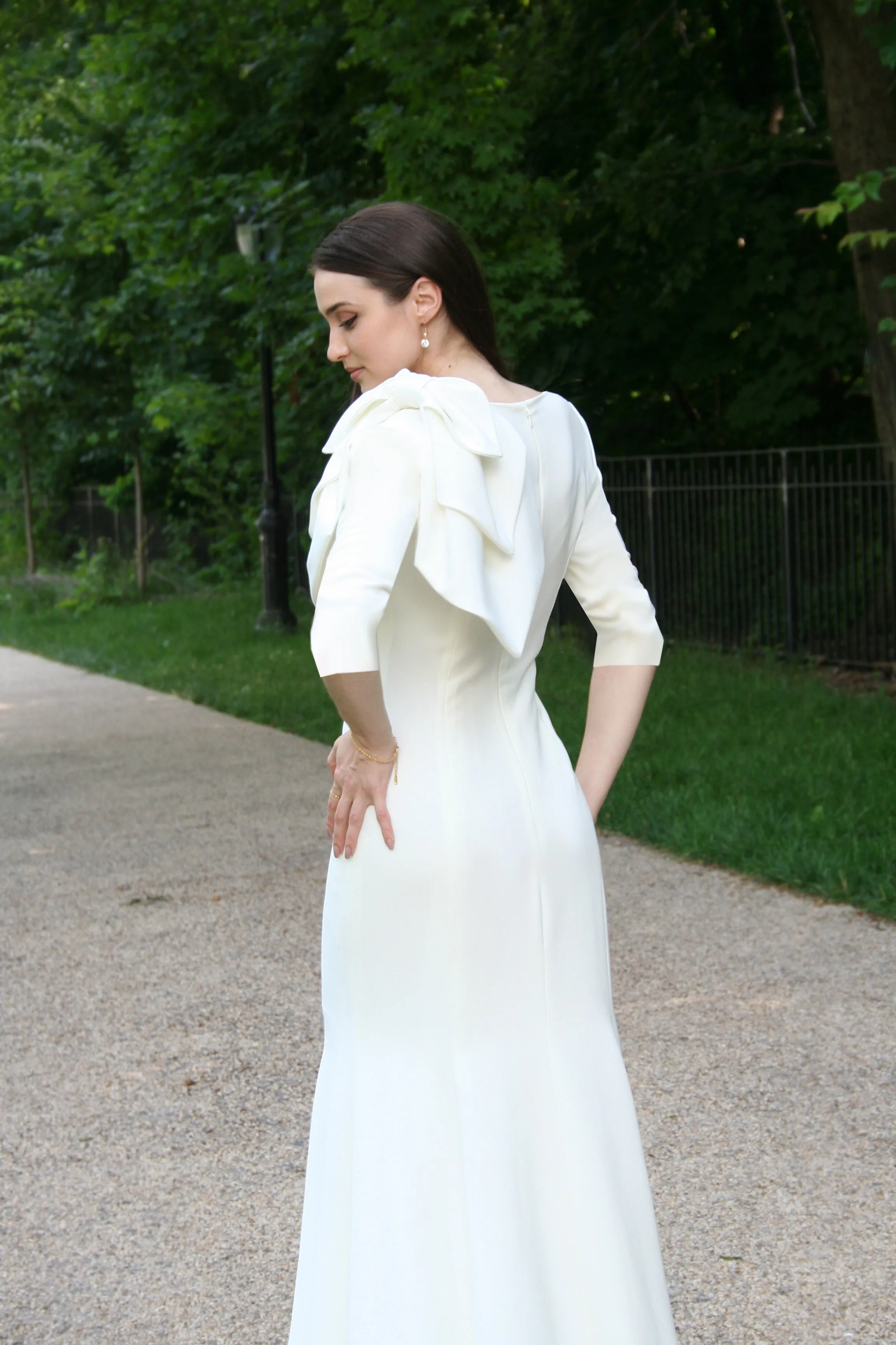 Lilinoe Evening Gown with Large Statement Bow