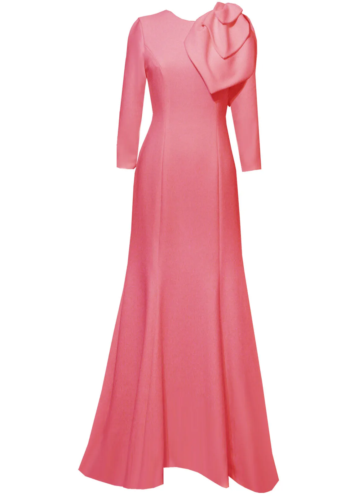 Lilinoe Evening Gown with Large Statement Bow