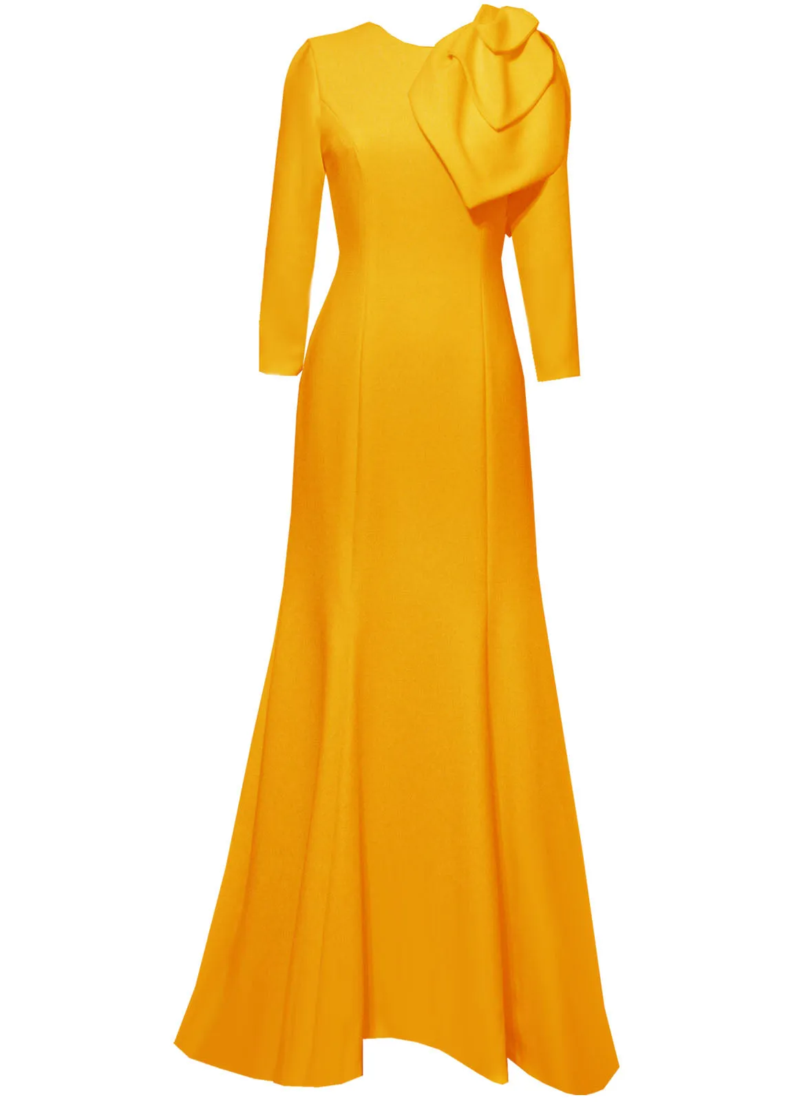 Lilinoe Evening Gown with Large Statement Bow