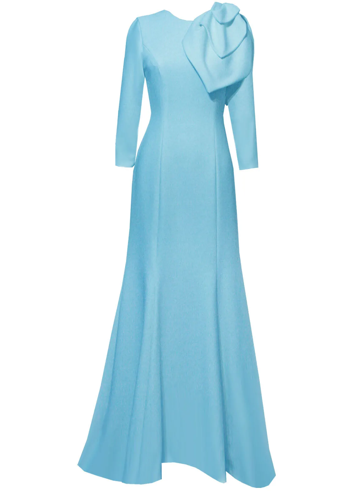 Lilinoe Evening Gown with Large Statement Bow