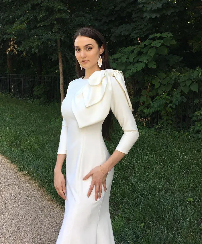 Lilinoe Evening Gown with Large Statement Bow