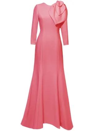 Lilinoe Evening Gown with Large Statement Bow