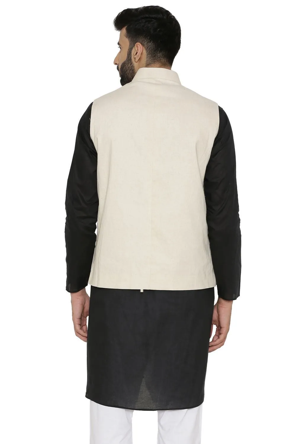 Linen Beige Modi Nehru Jacket