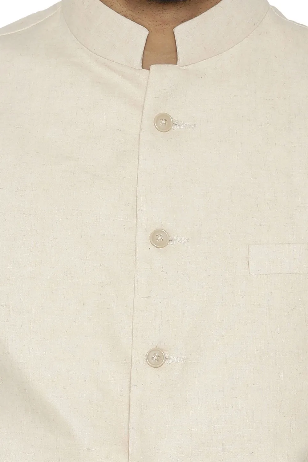 Linen Beige Modi Nehru Jacket