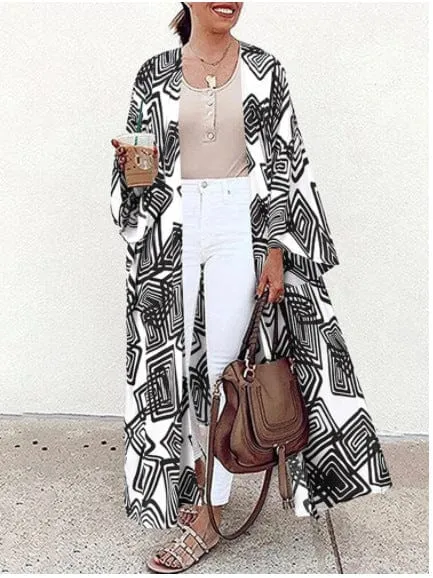 Loose Long Sleeve Front Kimono