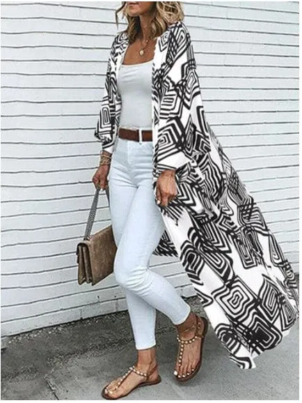 Loose Long Sleeve Front Kimono