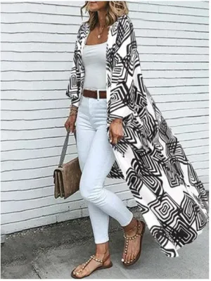 Loose Long Sleeve Front Kimono