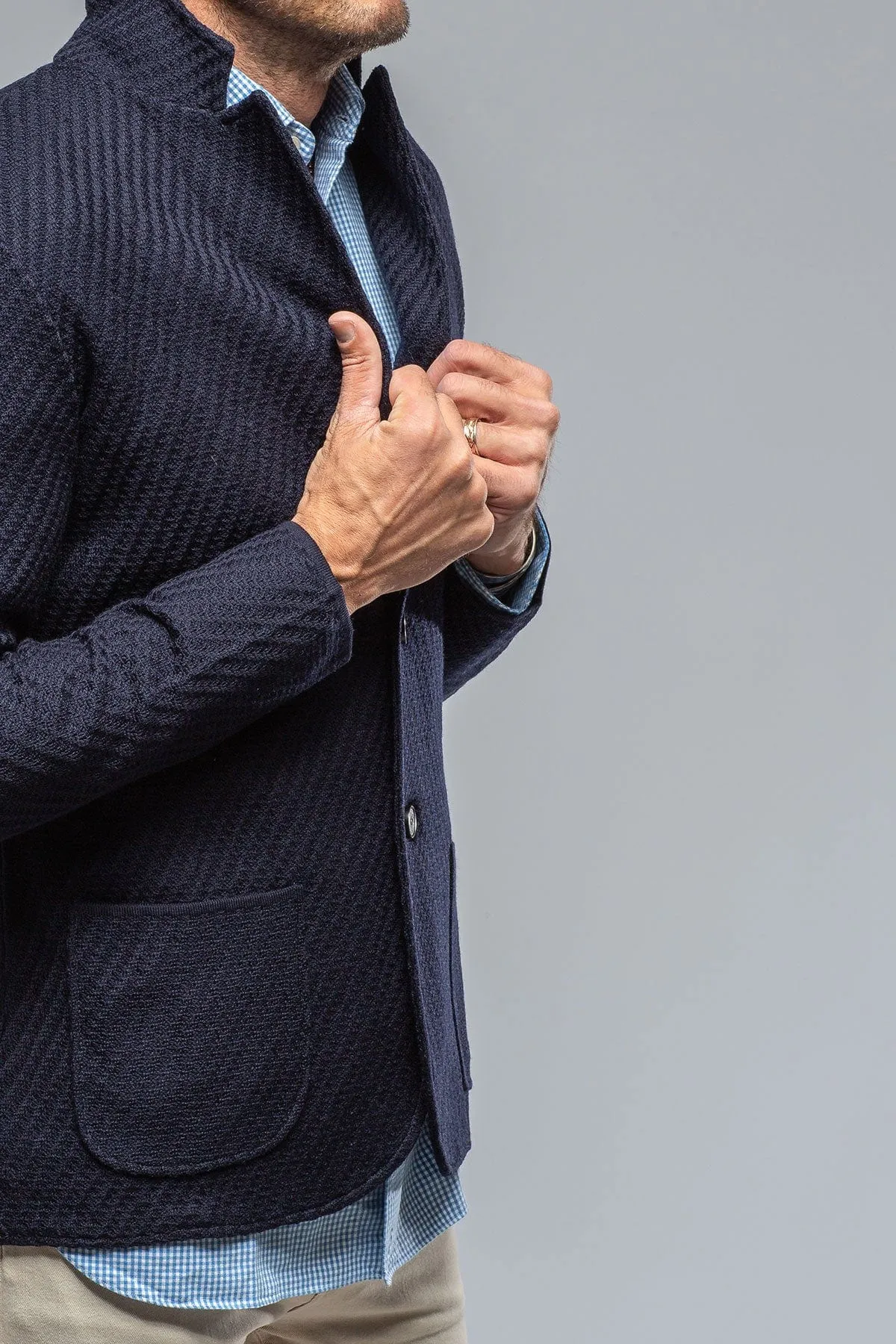 Luca Sweater Jacket In Navy