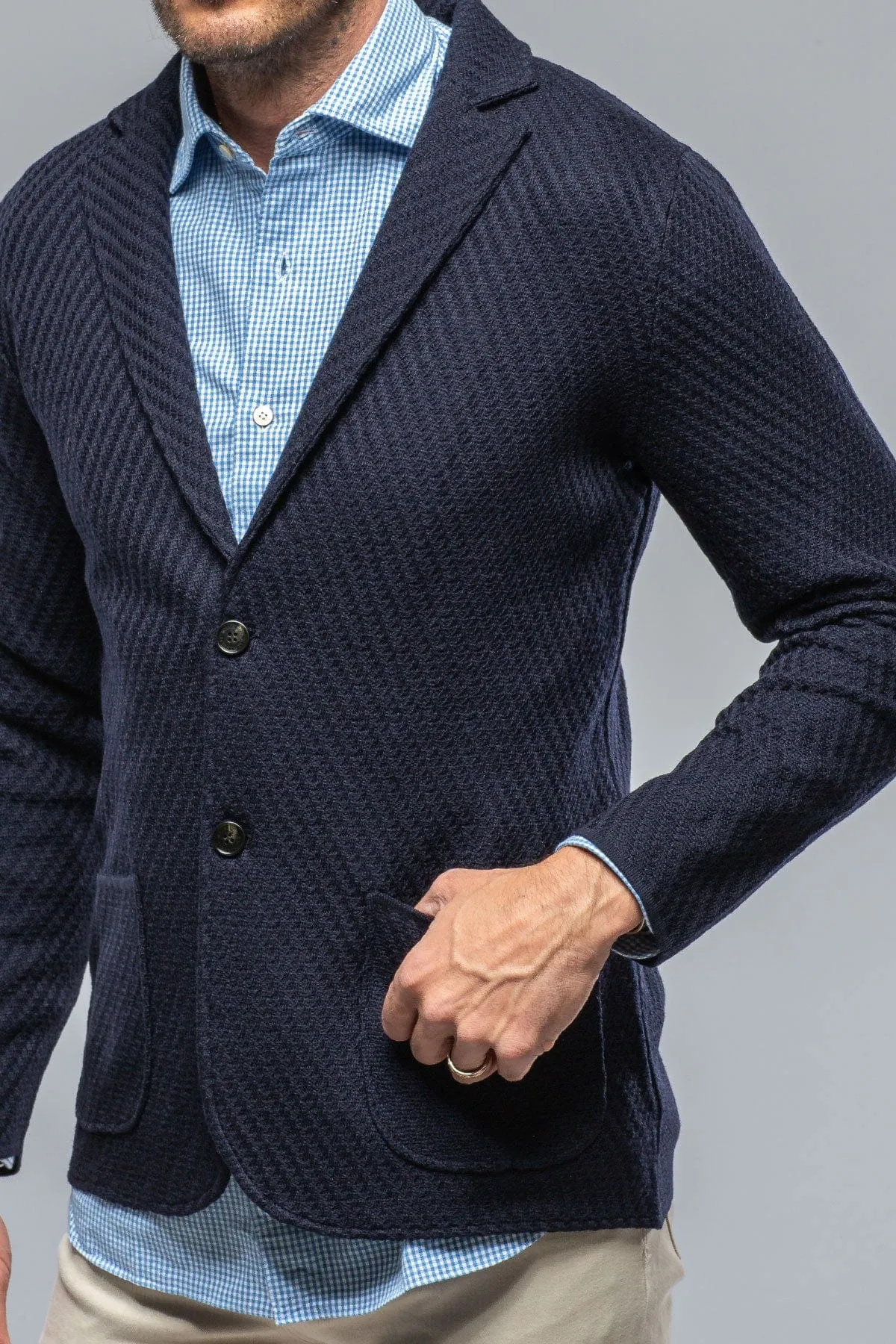 Luca Sweater Jacket In Navy