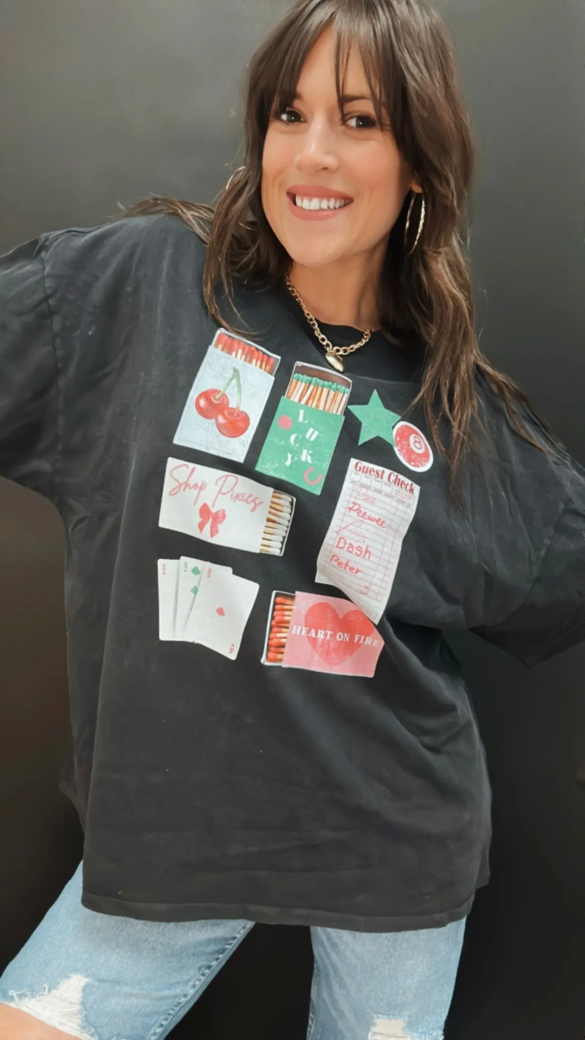 Lucky Matchbox Oversized Graphic Tee
