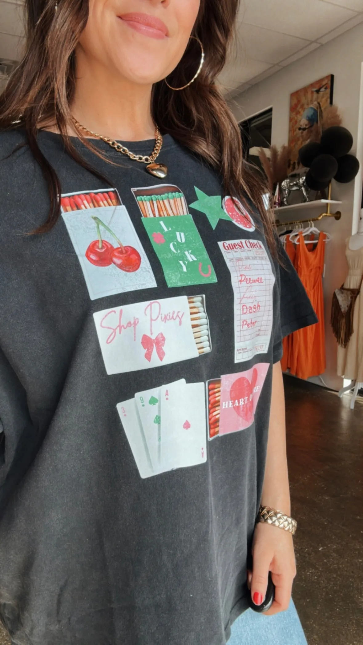 Lucky Matchbox Oversized Graphic Tee