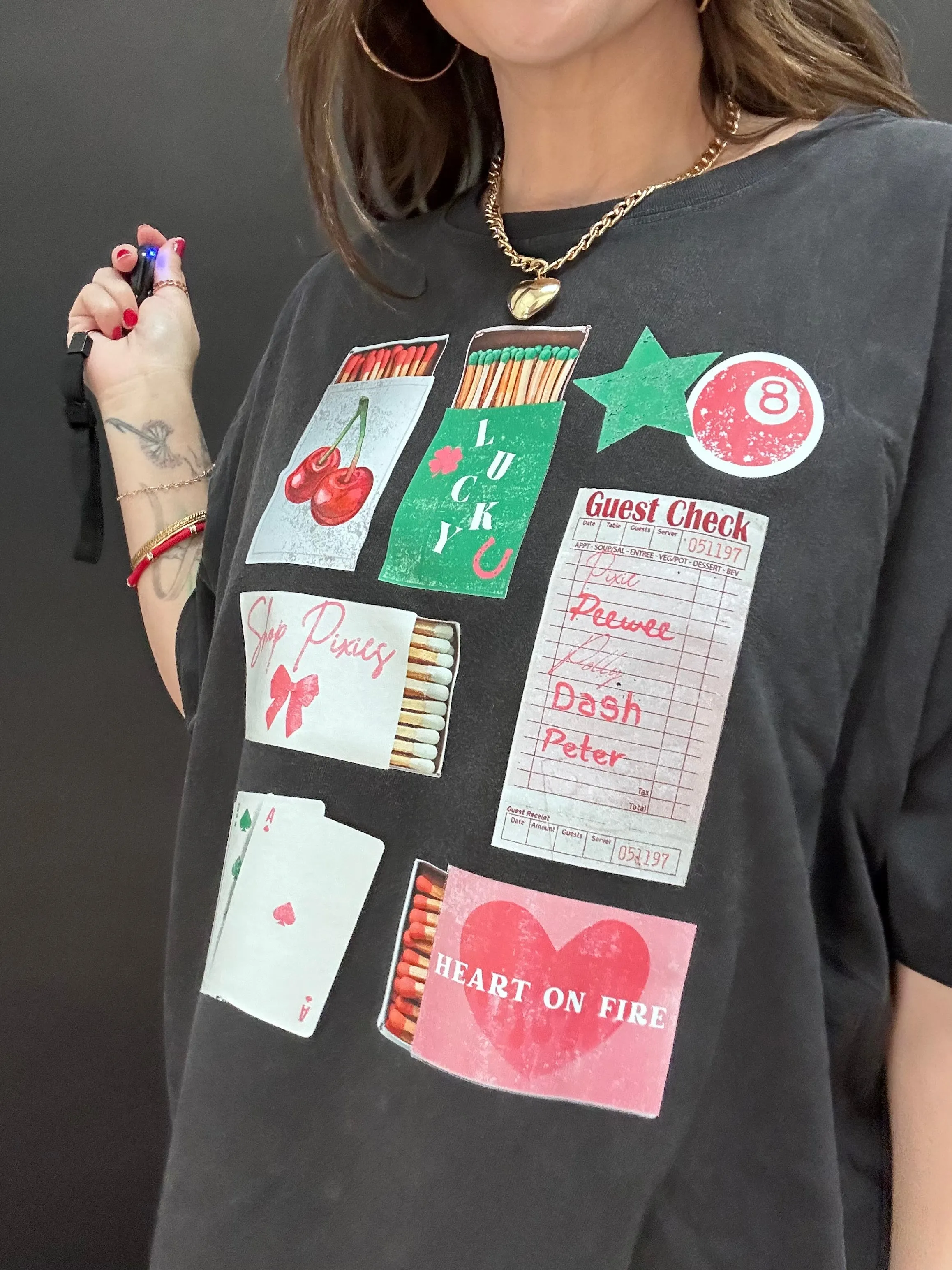 Lucky Matchbox Oversized Graphic Tee