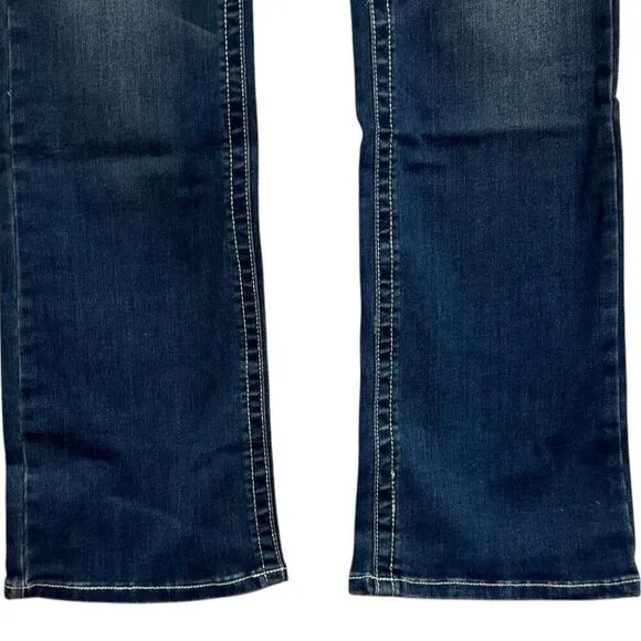 Lucky &amp; Blessed Embroidered Dark Wash Mid Rise Bootcut Jeans NWT
