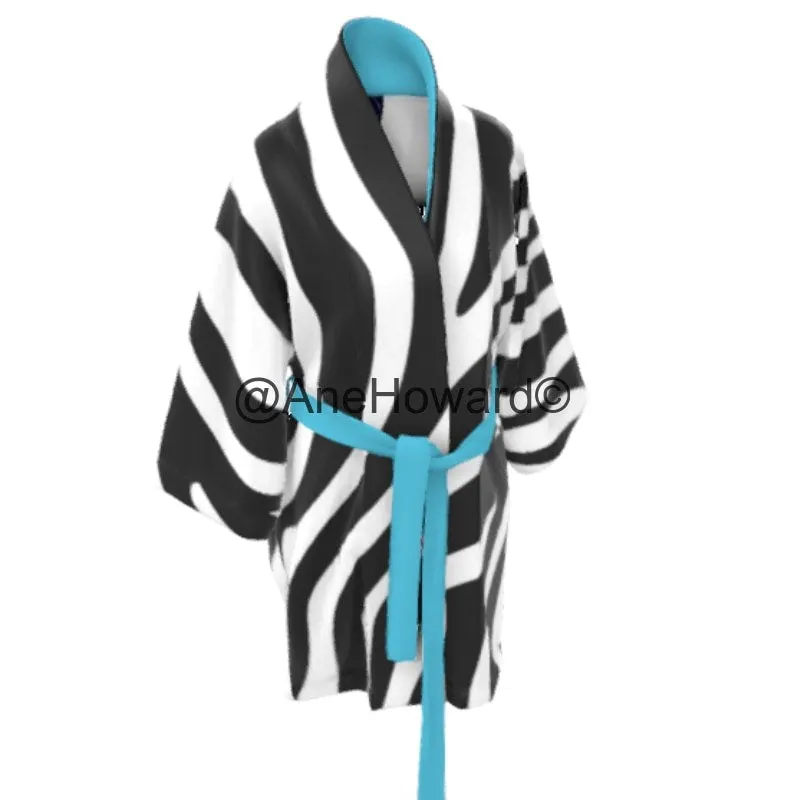 Luxury Handmade Kimono Zebra
