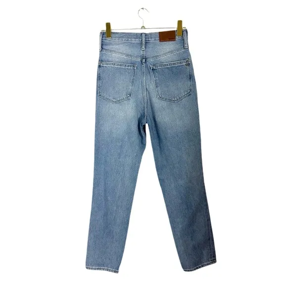 Madewell The Mom Jean Distressed 90s High Rise Straight Blue Jeans Size 26