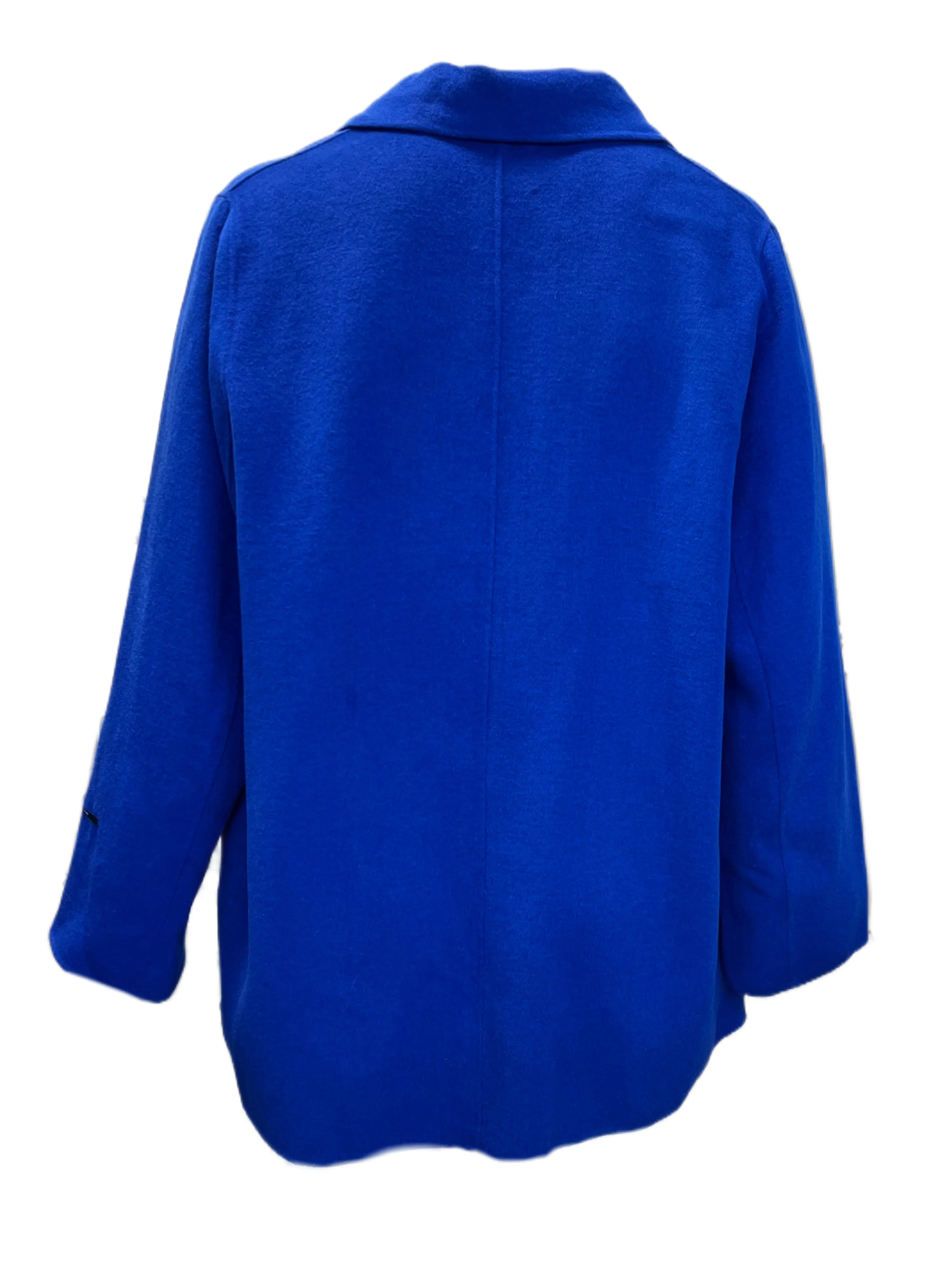 Marina Rinaldi Women's Blue Nadia Button Down Coat NWT