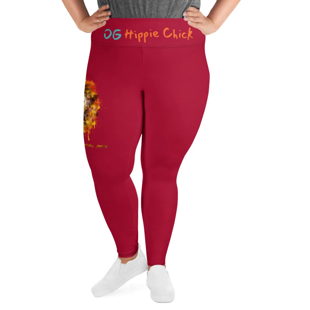 Maroon Plus Size Leggings