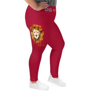 Maroon Plus Size Leggings