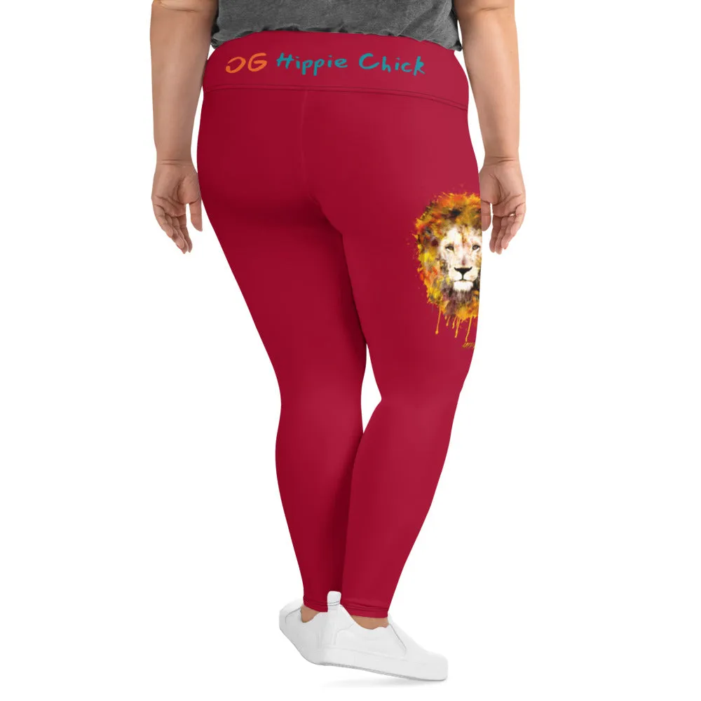 Maroon Plus Size Leggings