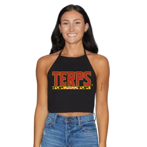 Maryland Terps Black Halter Top