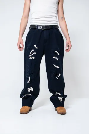 Mediums 1of1 distressed cut off blue jeans - 36/32