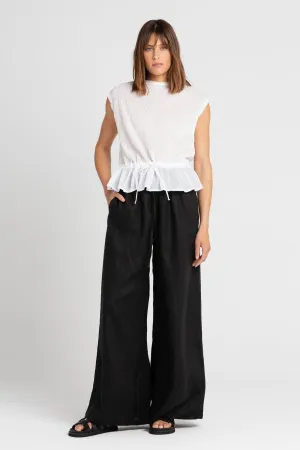 Melissa Pleated Blouse White
