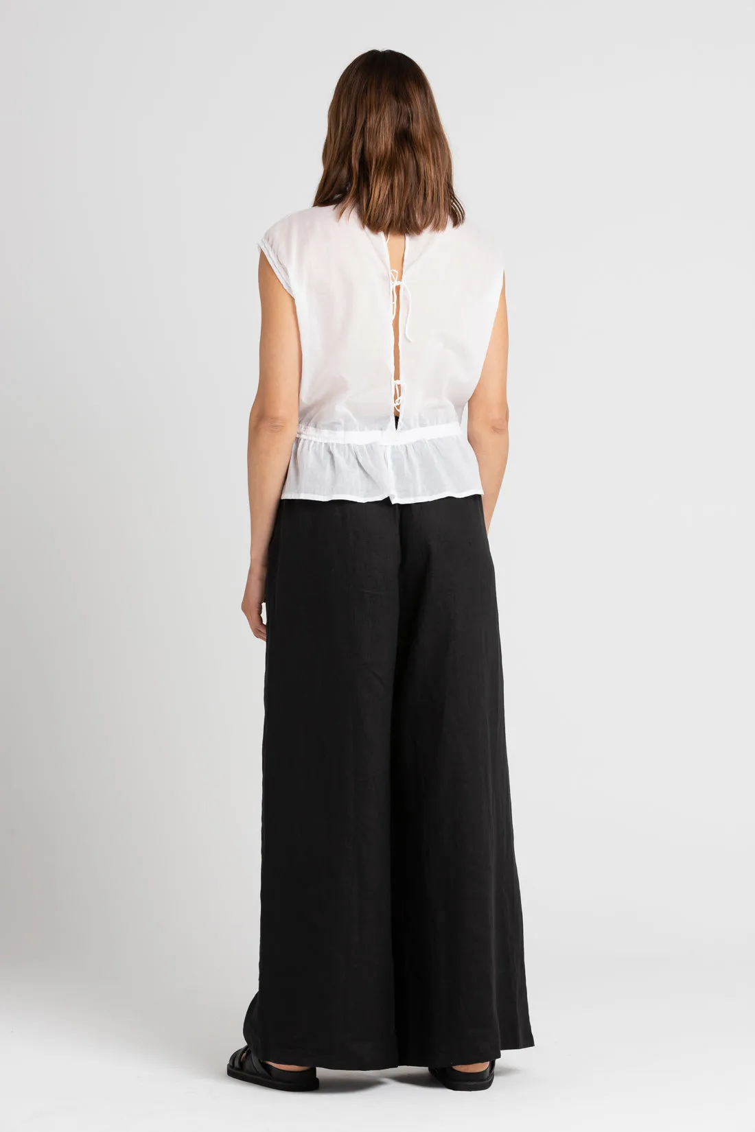 Melissa Pleated Blouse White