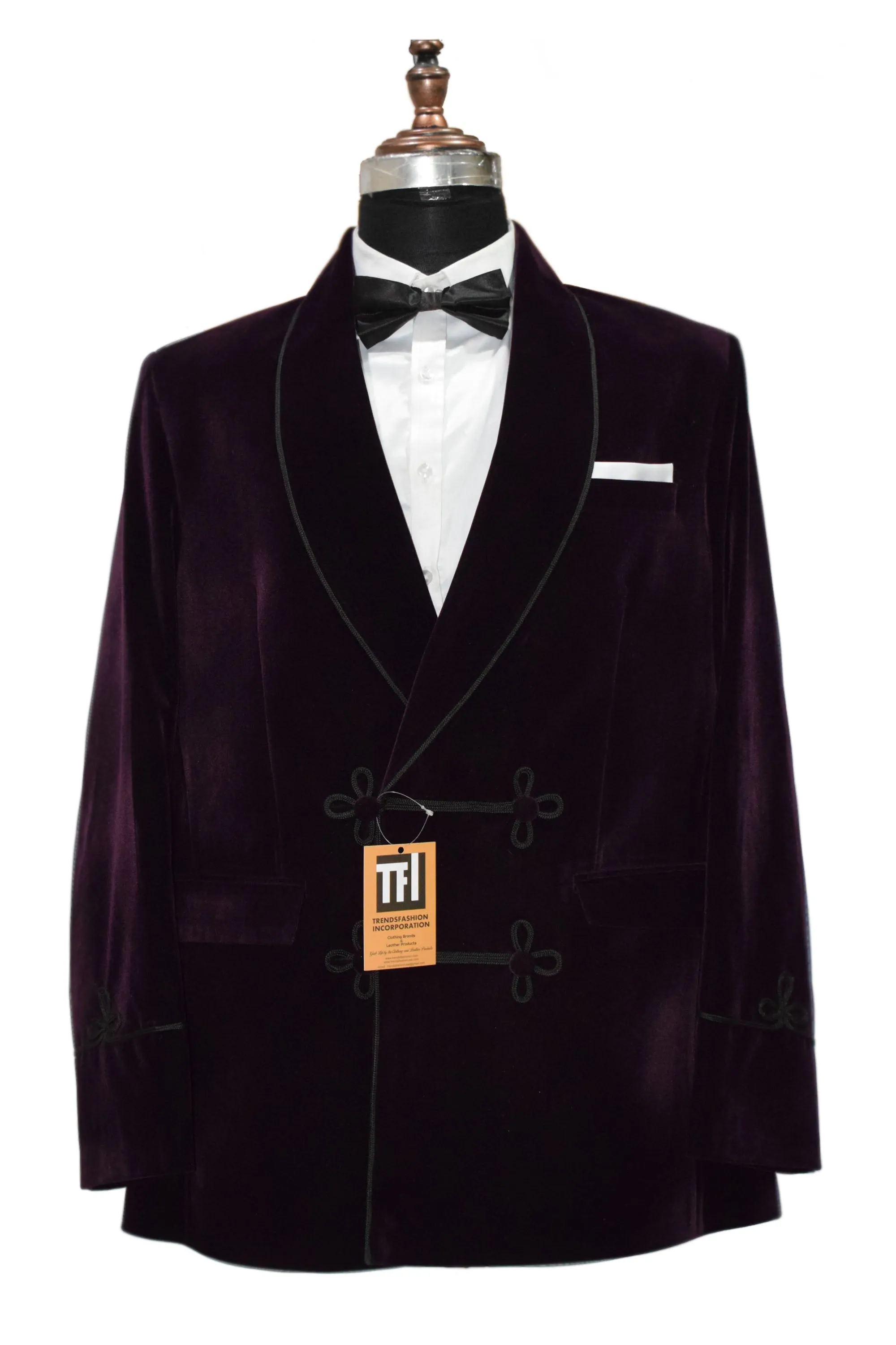 Men Purple Smoking Jackets Blazer Dinner Party Wear Blazer