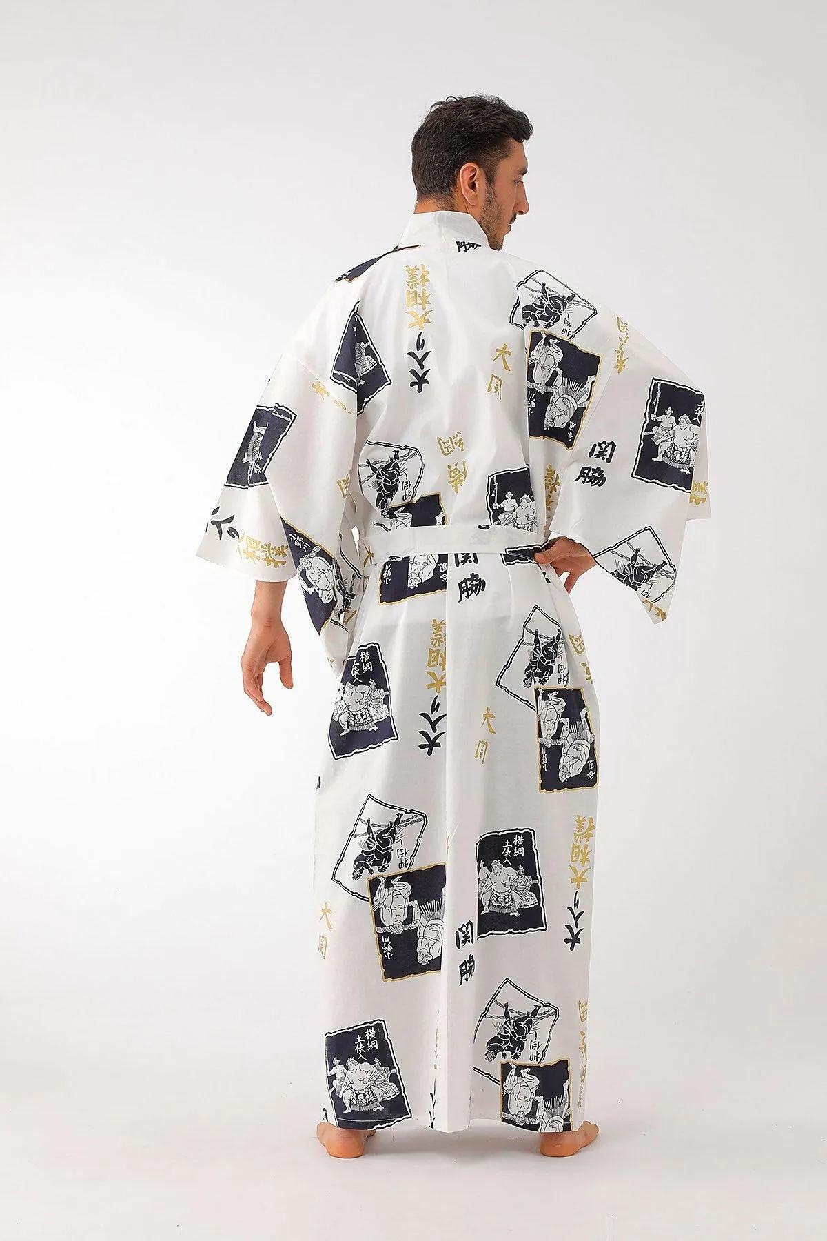 Men SUMO Wrestler Cotton Yukata Kimono