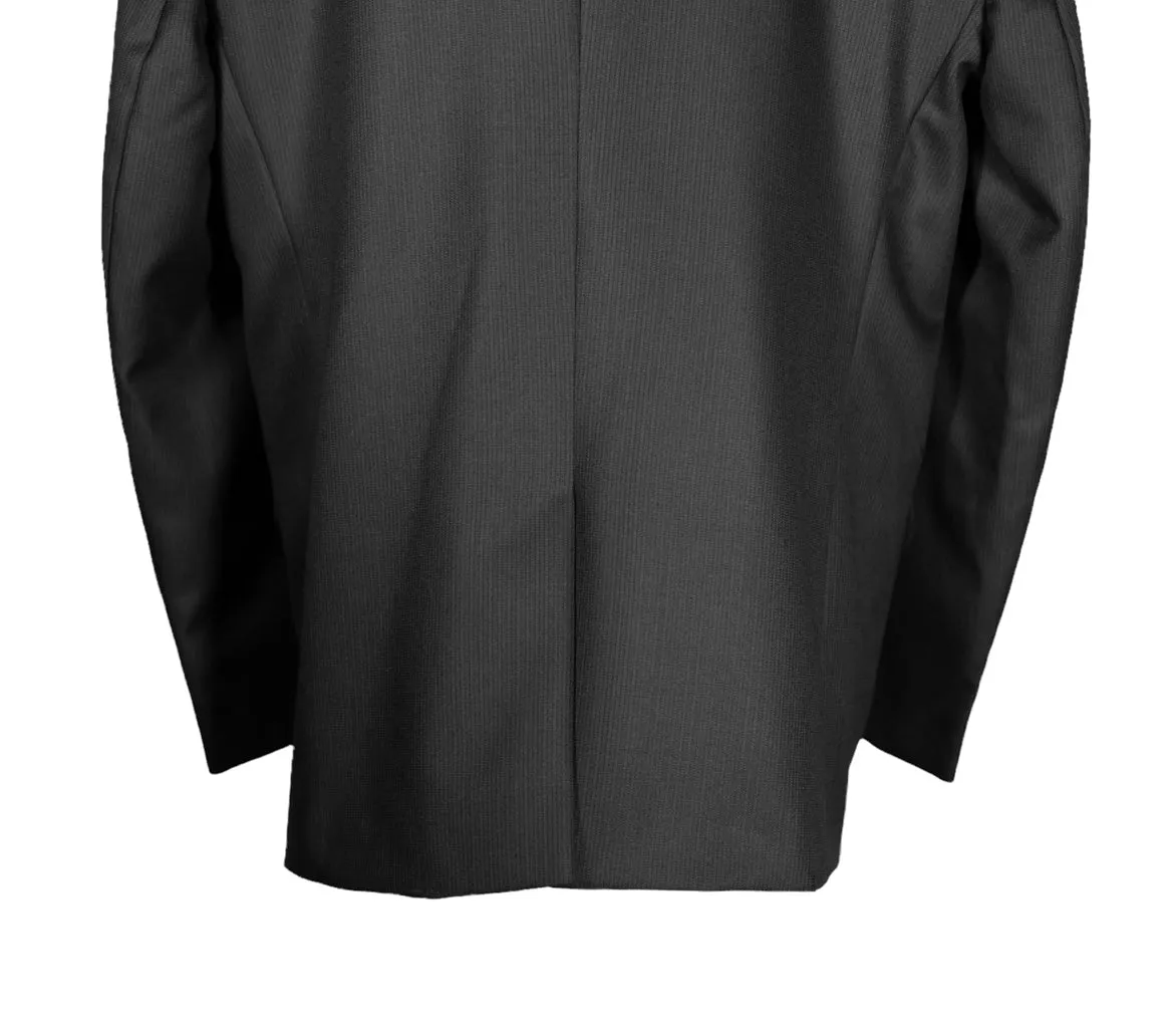Men's Blazer Gray Striped Wool Formal Jacket Sport Coat (48R)