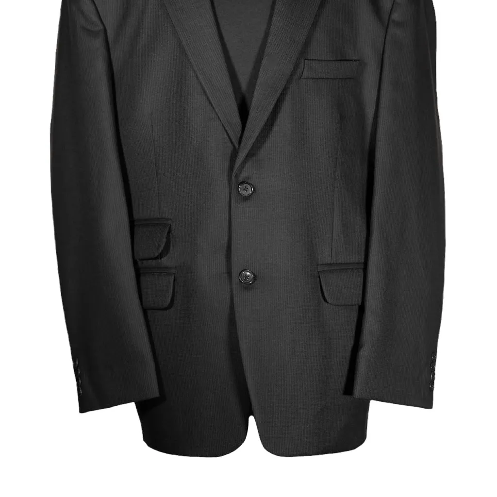 Men's Blazer Gray Striped Wool Formal Jacket Sport Coat (48R)