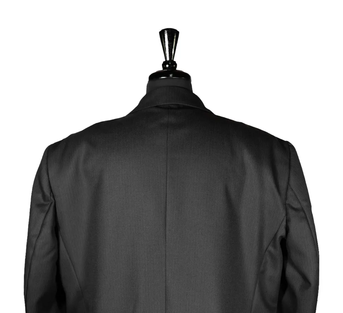 Men's Blazer Gray Striped Wool Formal Jacket Sport Coat (48R)
