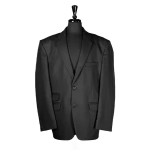 Men's Blazer Gray Striped Wool Formal Jacket Sport Coat (48R)