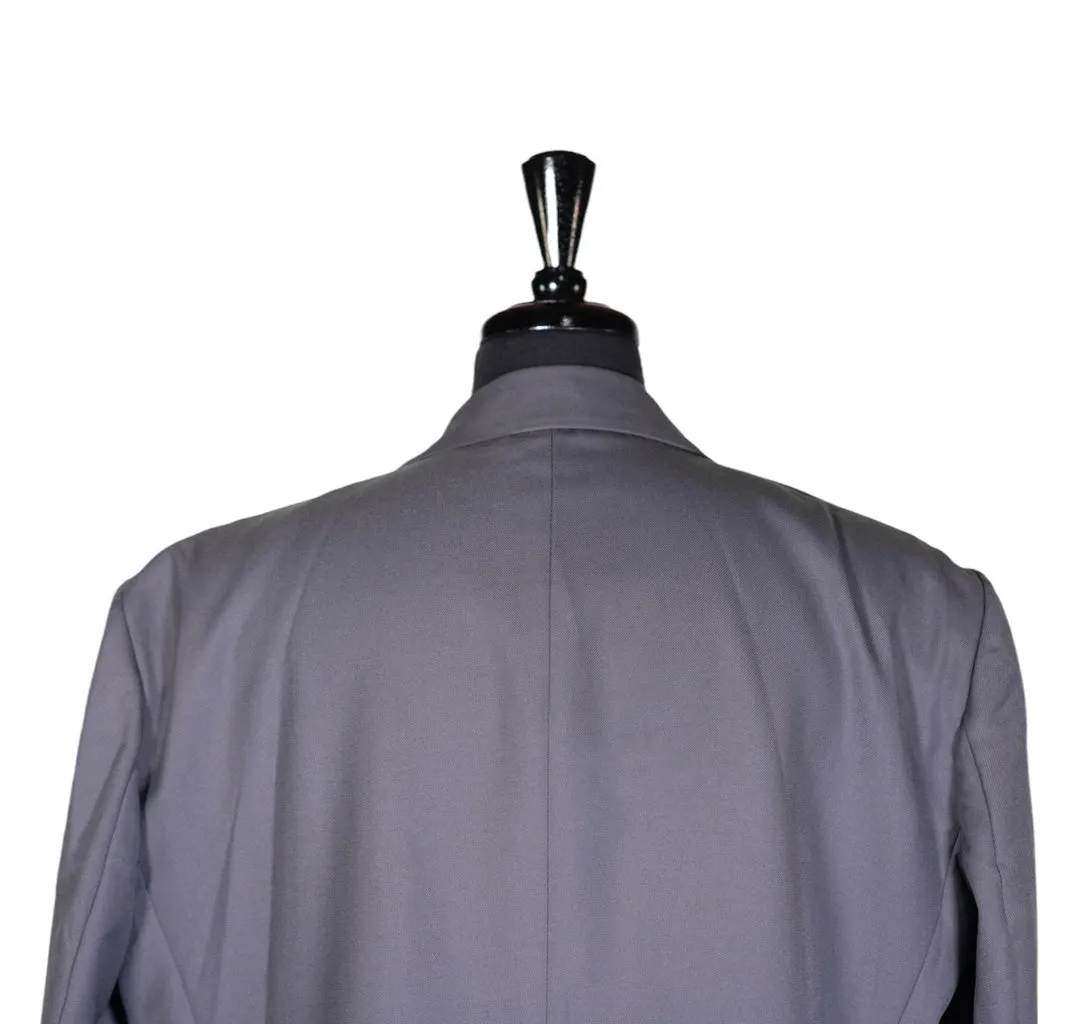Men's Blazer Gray Wool One Button Jacket Sport Coat (48R)