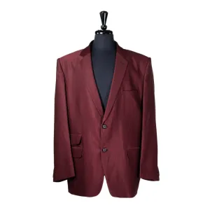 Mens Blazer Red Black Striped 2 Button Dress Formal Tuxedo Suit Jacket Wedding Sport Coat 46R