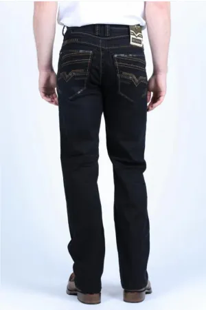 Men’s Platini Black Denim Holt Slim Bootcut Jeans